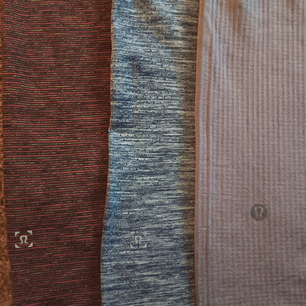 3 Lululemon Mens Short Sleeve Shirts Size Large